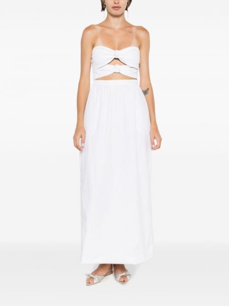 Dlouhé šaty s mašlí Adriana Degreas bílé