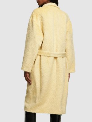 Cappotto in lana d'alpaca Isabel Marant giallo