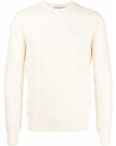 Пуловер с кръгло деколте Alexander Mcqueen бяло