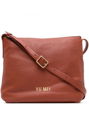 Leder shopper handtasche Yu Mei braun