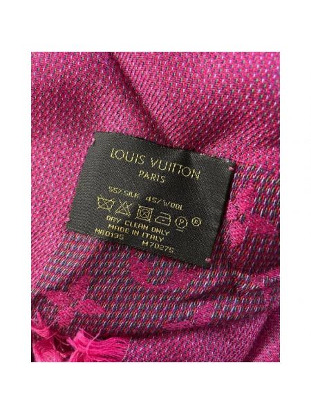 Jedwabna szal retro Louis Vuitton Vintage różowa