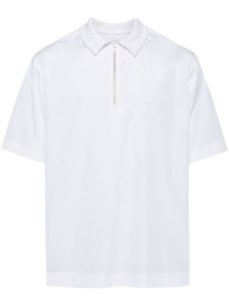 Oversize памучна поло тениска Sacai бяло