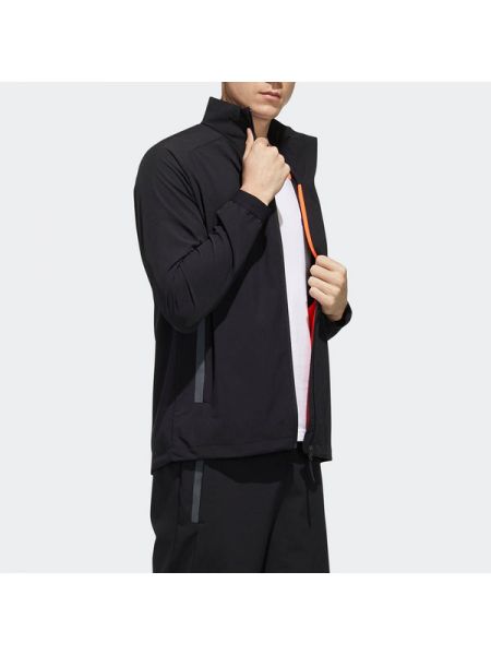 Спортивная куртка с воротником стойка Adidas черная