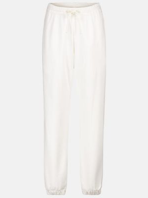 Pantaloni sport din bumbac Wardrobe.nyc alb