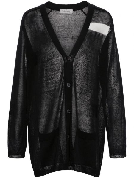Cardigan en tricot Yohji Yamamoto noir