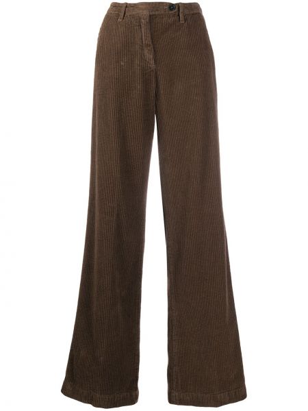 Широкие брюки вельветовые Massimo Alba, коричневые