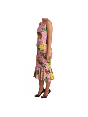 Sukienka midi z cekinami Dolce & Gabbana Pre-owned różowa
