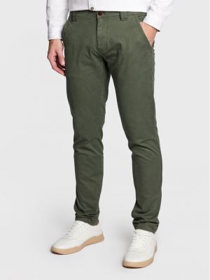 Chino панталони slim Tommy Jeans зелено