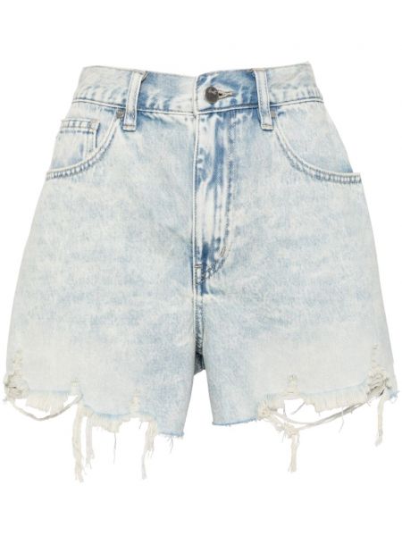 Højtaljet denimshorts Tout A Coup blå