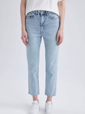 Priliehavé džínsy s vysokým pásom Defacto sivá