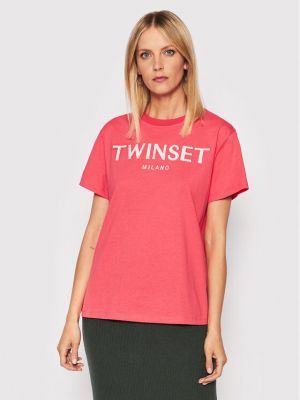 Relaxed топ Twinset розово