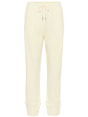 Bavlněné sportovní kalhoty jersey Jil Sander bílé