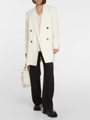 Шерстяной пиджак Ami Paris белый