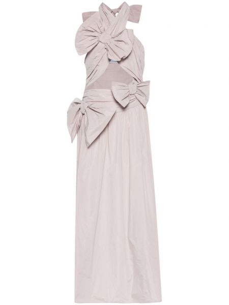 Lepršava haljina s mašnom s draperijom Viktor & Rolf ružičasta
