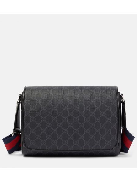 Borsa in tessuto di pelle Gucci nero