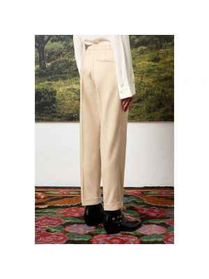 Pantalones chinos de lana Massimo Alba beige