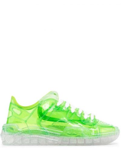 Sneakersy sznurowane koronkowe Gcds zielone