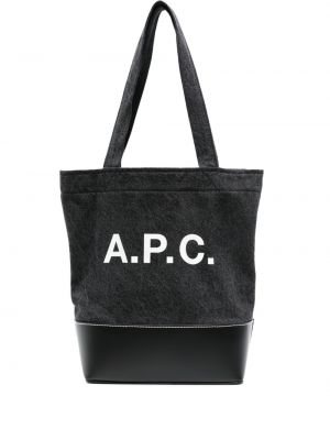 Nákupná taška A.p.c. čierna