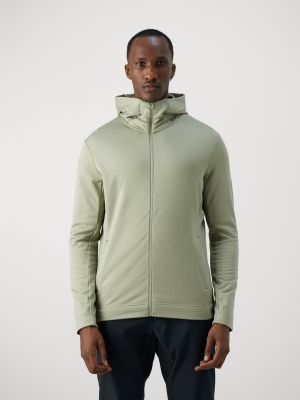 Зеленая флисовая куртка на молнии с капюшоном Peak Performance