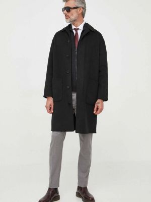 Шерстяное пальто оверсайз Calvin Klein черное