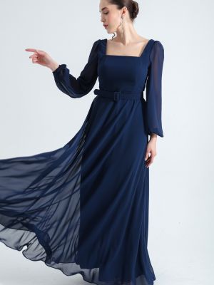 Sukienka wieczorowa szyfonowa Lafaba niebieska