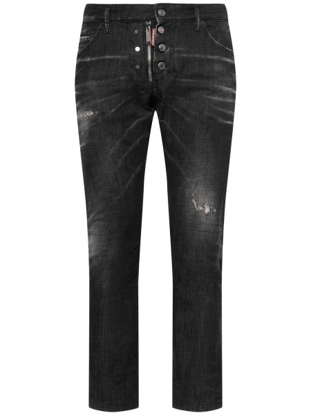 Bomull stretch jeans Dsquared2 svart