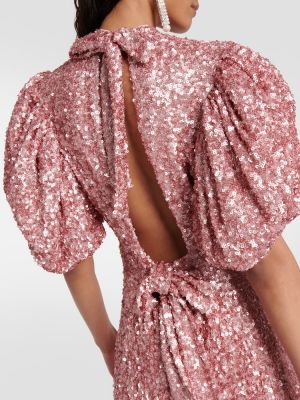 Μάξι φόρεμα Rotate Birger Christensen ροζ