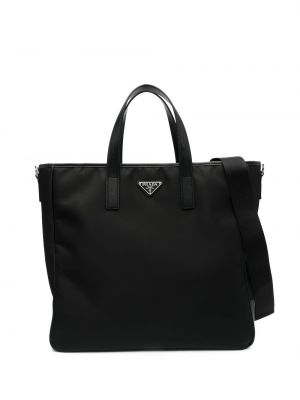 Найлонови шопинг чанта Prada черно