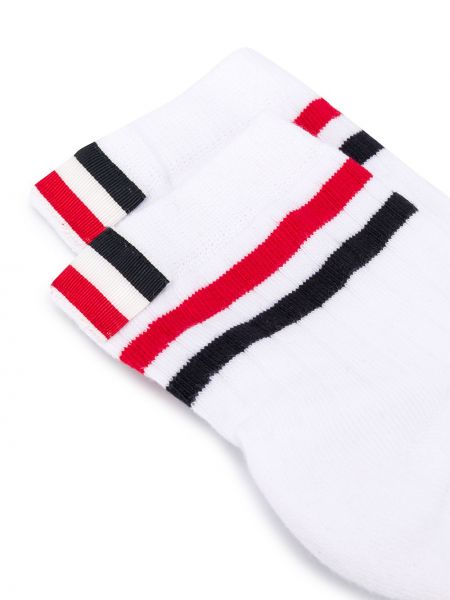 Pruhované ponožky Thom Browne bílé