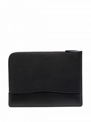 Iš natūralios odos nešiojamo kompiuterio krepšys Aspinal Of London juoda