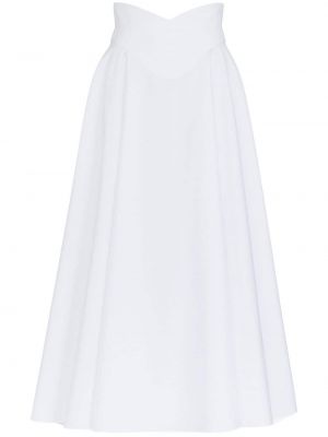 Midi sukně Alexander Mcqueen bílé