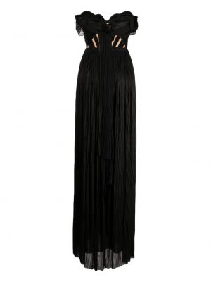 Plisované večerní šaty Maria Lucia Hohan černé
