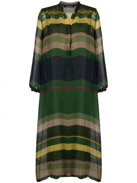 Рубашка платье в полоску Luisa Cerano, зеленое