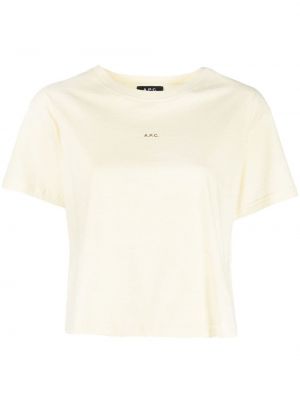 T-shirt con stampa A.p.c. giallo