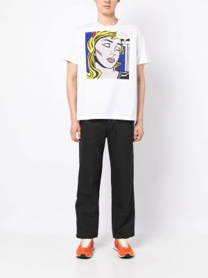 Raštuotas marškinėliai Junya Watanabe Man balta