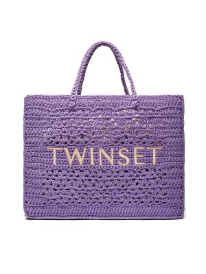 Плажна чанта Twinset виолетово