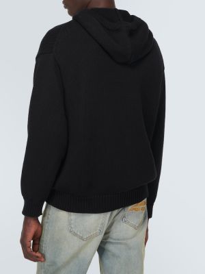 Chemise en coton à capuche Kenzo noir
