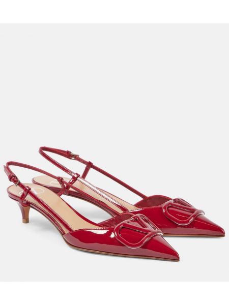 Slingback lack läder pumps Valentino Garavani röd