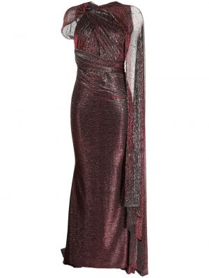 Sukienka wieczorowa z cekinami asymetryczna Talbot Runhof czerwona