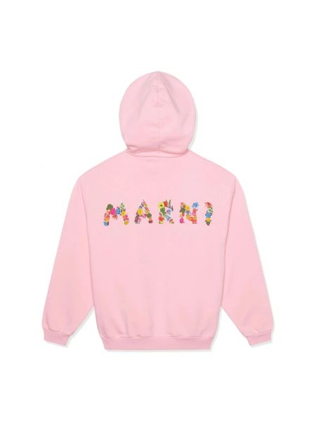 Jersey geblümt hoodie aus baumwoll Marni pink