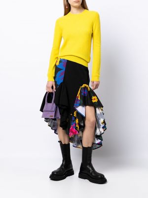 Sweter z okrągłym dekoltem Céline Pre-owned żółty