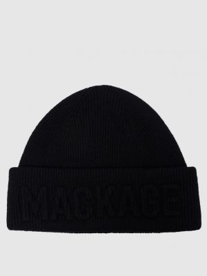 Черная шерстяная шапка Mackage