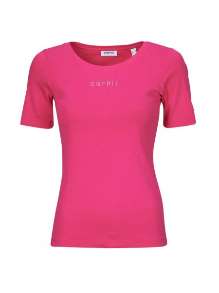 Koszulka z krótkim rękawem Esprit różowa