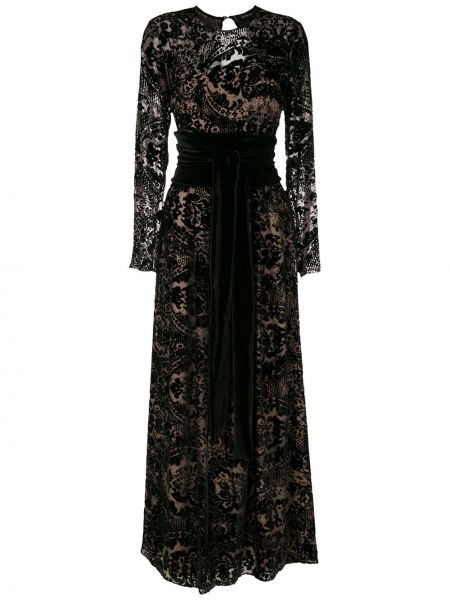 Вечернее платье с длинными рукавами Olympiah, черное