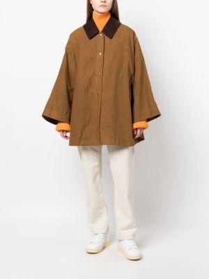 Bavlněný kabát Mackintosh hnědý