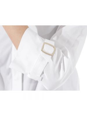 Camisa con botones de algodón Max Mara blanco