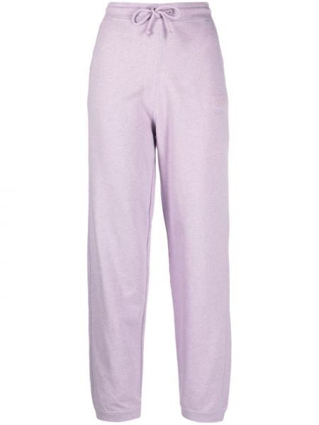 Pantaloni tuta di cotone Ganni viola