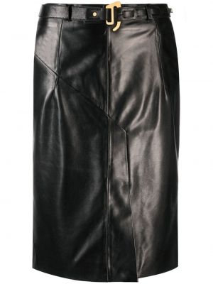 Kožená sukňa Tom Ford čierna