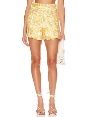 High waist shorts mit plisseefalten Amur gelb