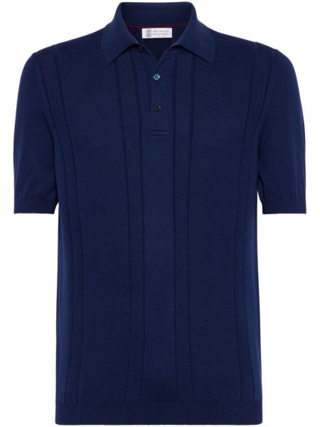 Poloshirt aus baumwoll Brunello Cucinelli blau